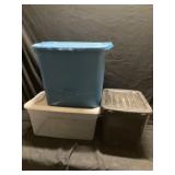 Three totes with lids