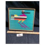 Hand stitched bird