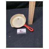 Griswold cast-iron enamel ware skillet number