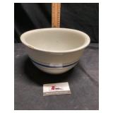 Stoneware crock blue band number 10 hairline