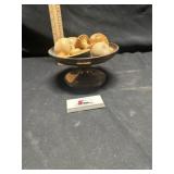 Wooden fruit and bowl