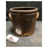 W. H. Farrar and Farrar Geddes Ny stoneware crock