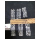 Vintage clear, glass, knife, rest bars