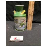 Metal John Deere cream can