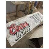Coors light banner approximately 34 x 115 long