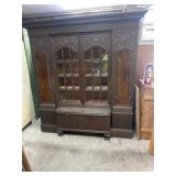 Black walnut and oak knockdown China cabinet