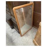 Oak mirror approximately 28 inches wide 40 tall