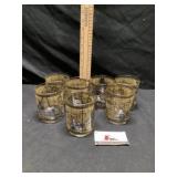 Vintage Cara world map, low ball glasses
