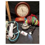 Battery operated clock and miscellaneous