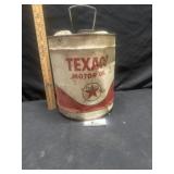 5 gallon Texaco motor oil can