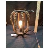 Lamp, wood, and metal