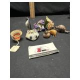 Penguin figurine and miscellaneous
