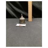 Pewter, bell and dish