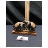 Wooden carved India  elephants