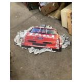 Cardboard NASCAR advertising