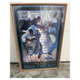 Framed Blue Chicago art