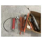 Grease guns, trouble light, misc