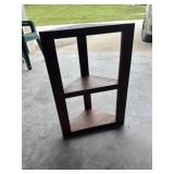 Wooden corner shelf