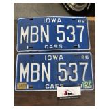 Iowa 86 license plates