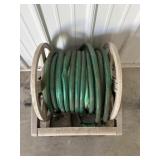 Garden hose on reel
