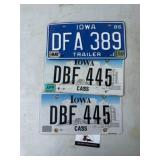 Iowa license plates