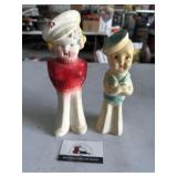 MCM chalk ware carnival prize sailors