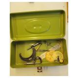 Metal toolbox with tools