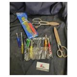 Shears, nuts & screw drivers