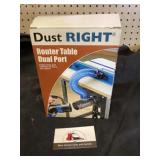 Dust Right router table dual port