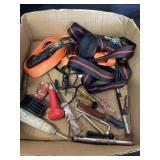 Ratchet tie-downs, screwdrivers