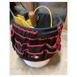 Bucket w/tool holder & assorted tools
