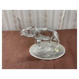 Glass elephant figurine