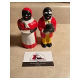 Ceramic Moses and Aunt Jemima  salt and pepper
