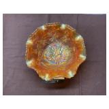 Imperial Glass Marigold Carnival Glass Rose Bowl