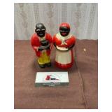 Aunt Jemima and Uncle Mose Plastic Salt and