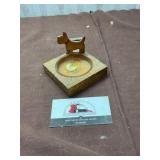 Wooden Scotty Dog Ashtray