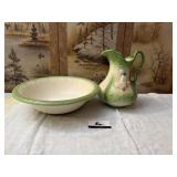 Ironstone pitcher and bowl