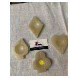 Card suit stone ashtrays