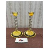 Glass Candle Stick Holders