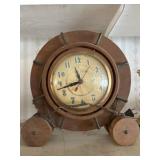 Wood Commedore Clock