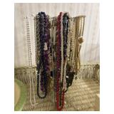 Costume Jewelry and Stand