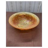 Marigold carnival glass bowl