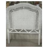 White Wicker Twin Headboard