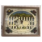 Painted Geese Window Decor