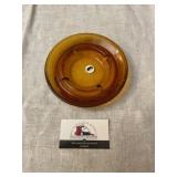 Amber glass ash tray