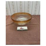 Orange Carnival Glass Bowl