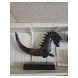 Antique Sumatran Naga Morsarang Wooden Seahorse