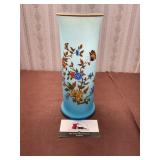 Vintage Aldalt Frosted Blue Glass Vase