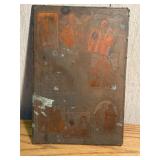 Copper letter press printing plate