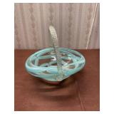 B.own glass basket
